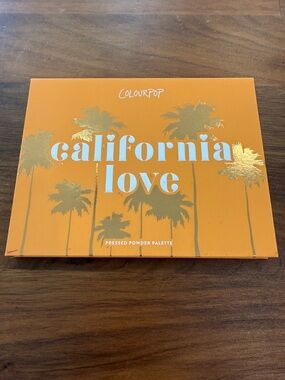 ColourPop California Love Palette in Orange with Gold Palm Accents